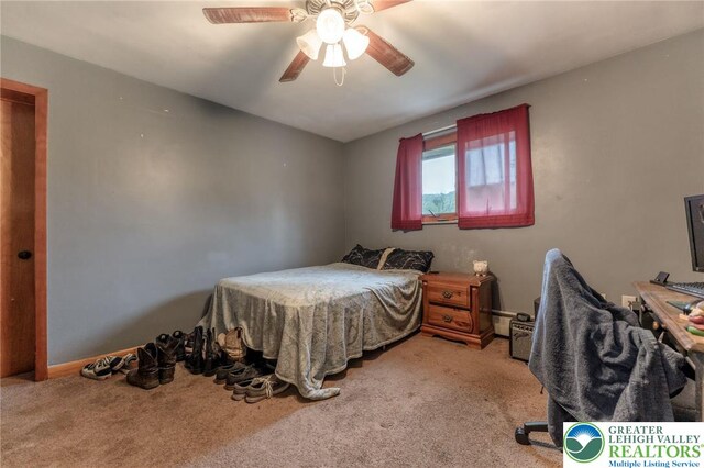 1804 Long Run Rd, Pa, PA 17972 - carpeted bedroom featuring a ceiling fan
