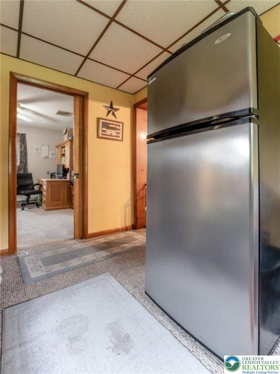 1804 Long Run Rd, Pa, PA 17972 - interior space featuring carpet, visible vents, and a drop ceiling