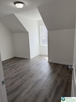 419 W Lincoln, Easton, PA 18042 - bonus room featuring lofted ceiling, baseboards, and wood finished floors