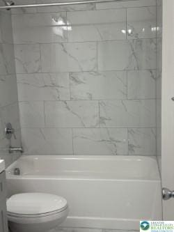 419 W Lincoln, Easton, PA 18042 - bathroom with toilet, marble finish floor, and bathtub / shower combination