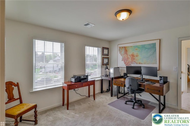 3318 Highland Dr, Palmer Twp, PA 18045 - office featuring light carpet and baseboards