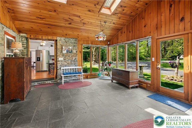 8043 Richlandtown Rd, East Rockhill Twp, PA 18951 - sunroom / solarium with lofted ceiling and a skylight