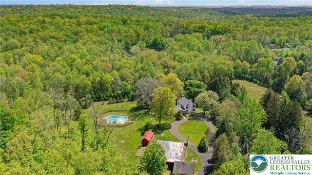 8043 Richlandtown Rd, East Rockhill Twp, PA 18951 - aerial view of a heavily wooded area