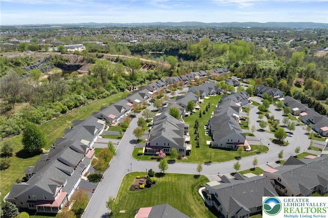 aerial view of residential area