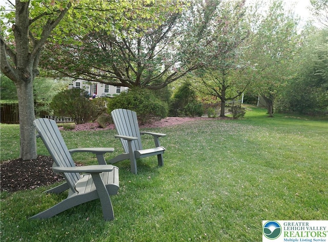 view of grassy yard