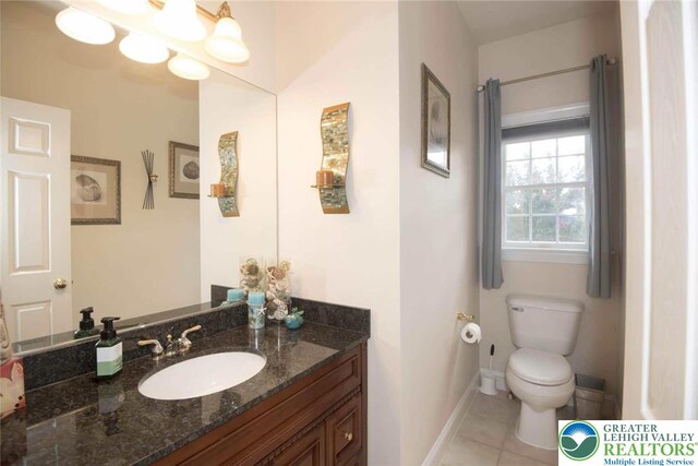 2690 Greens Dr, Lower Saucon Twp, PA 18055 - bathroom with tile patterned flooring, toilet, vanity, and baseboards
