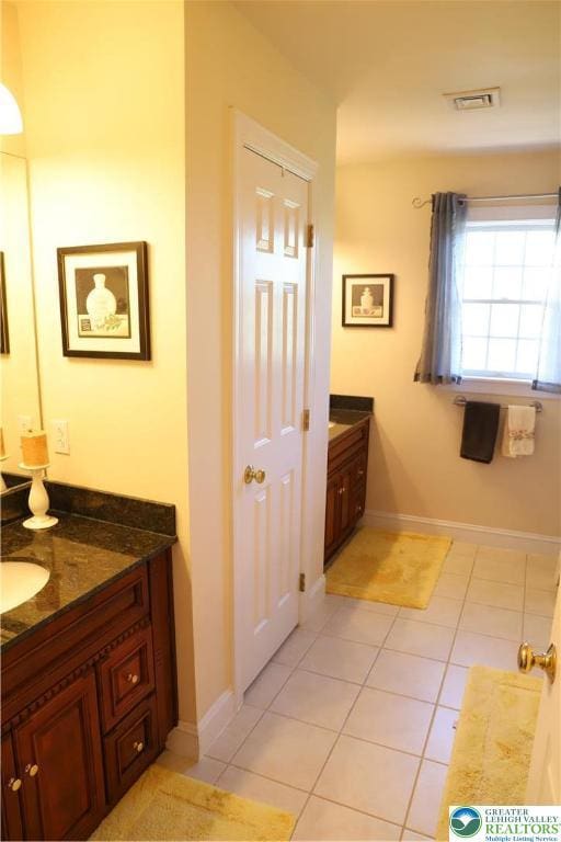 2690 Greens Dr, Lower Saucon Twp, PA 18055 - bathroom featuring vanity, tile patterned flooring, and baseboards