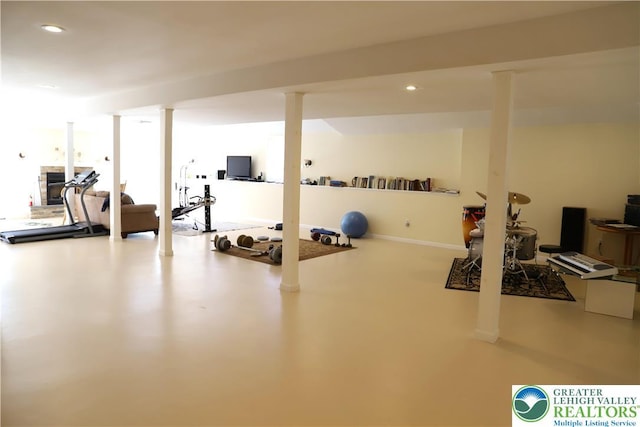 2690 Greens Dr, Lower Saucon Twp, PA 18055 - exercise room with recessed lighting