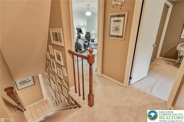 1245 Valley View Dr, Lower Macungie Twp, PA 18103 - hallway featuring carpet floors and baseboards