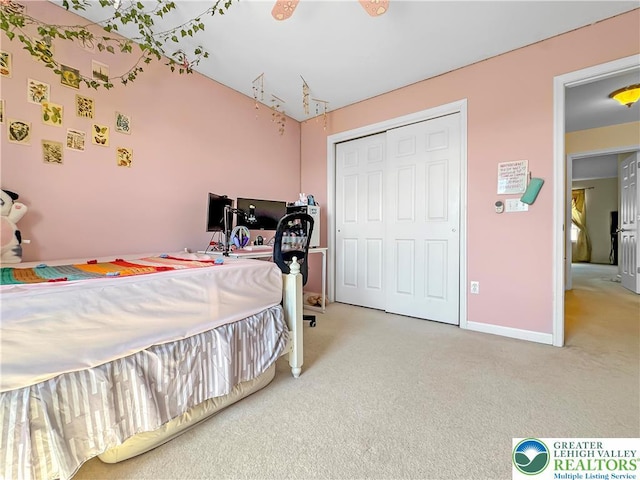 4527 Bellflower Way, Upper Macungie Twp, PA 18104 - carpeted bedroom with a closet and baseboards