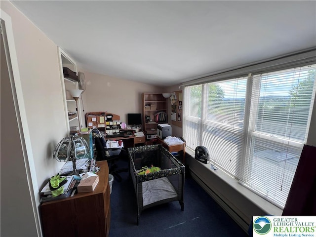 office space with carpet