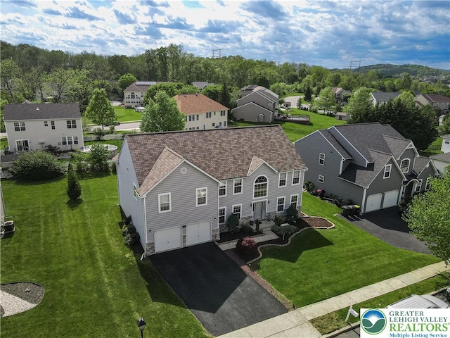 aerial perspective of suburban area