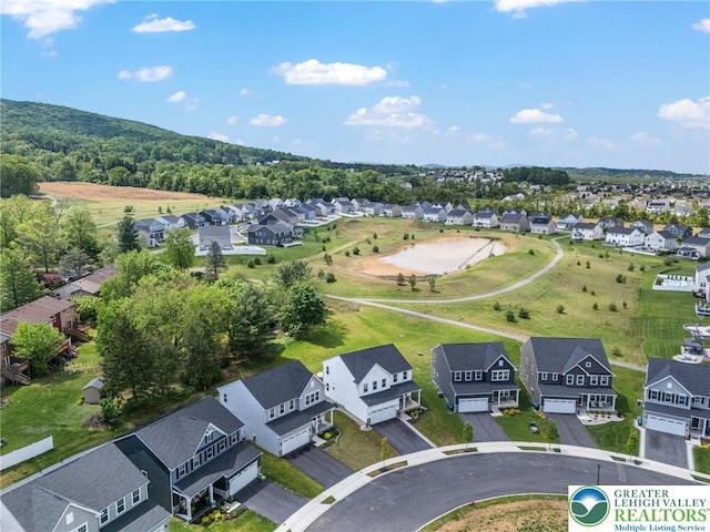 aerial view of residential area