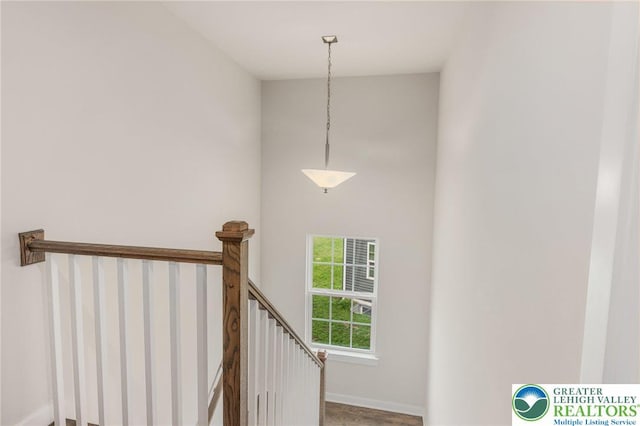 stairs with baseboards