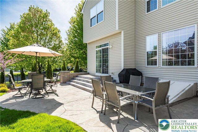 view of patio / terrace featuring outdoor dining space
