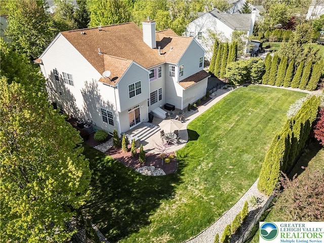 view from above of property