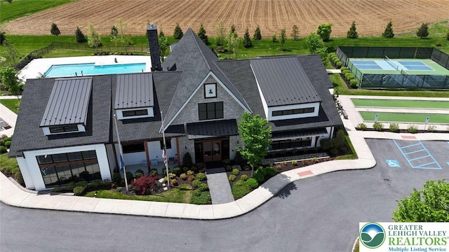 6907 Cedar Dr, East Allen Twp, PA 18014 - overview of rural landscape with a pool area and abundant farmland