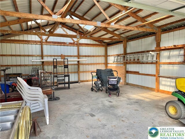 8173 Holbens Valley Rd, Weisenberg Twp, PA 18066 - garage with metal wall