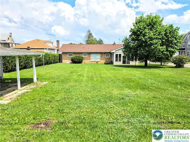view of grassy yard