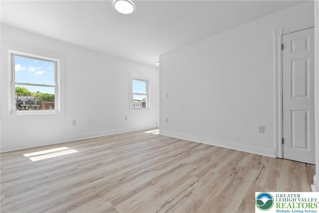 410 E Hamilton St, Allentown City, PA 18109 - spare room featuring light wood-style flooring and baseboards