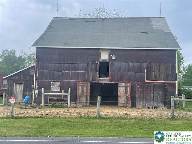 view of horse barn