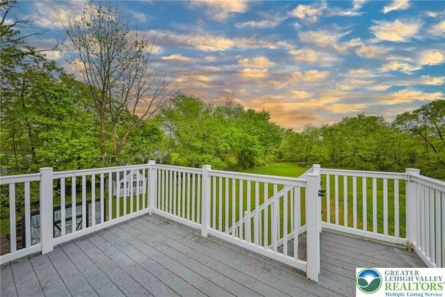 4579 W Mountain View Dr, Lehigh Twp, PA 18088 - view of wooden terrace