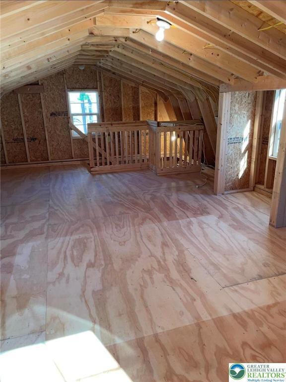 266 Maxatawny Dr, Coolbaugh Twp, PA 18347 - unfinished attic featuring an upstairs landing
