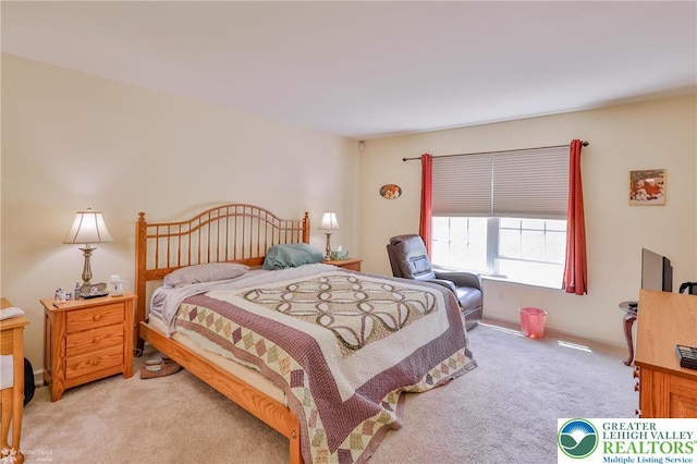 view of carpeted bedroom