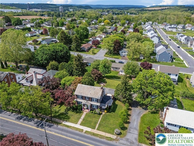 aerial perspective of suburban area