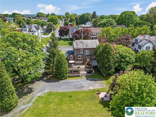 aerial perspective of suburban area