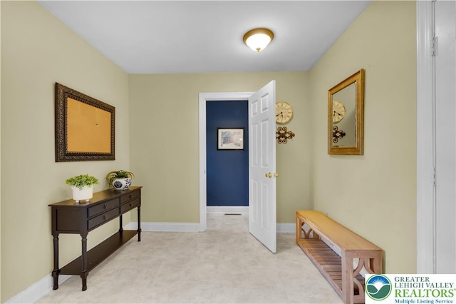 corridor with baseboards