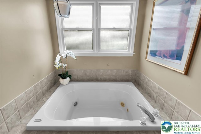 full bath with a jetted tub