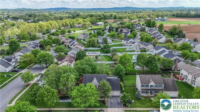 aerial perspective of suburban area