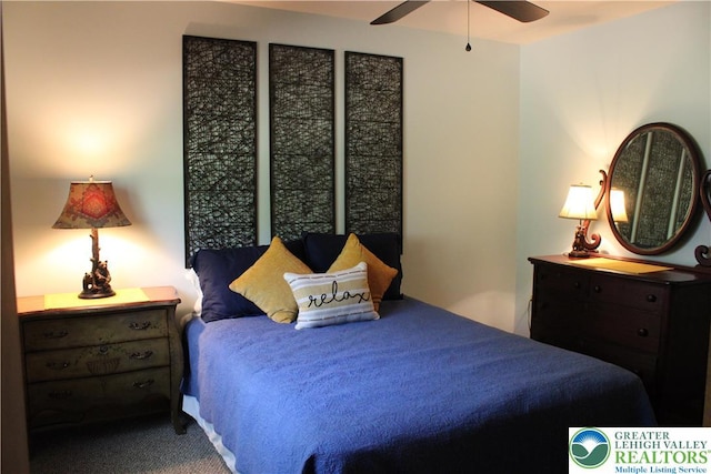 bedroom featuring carpet