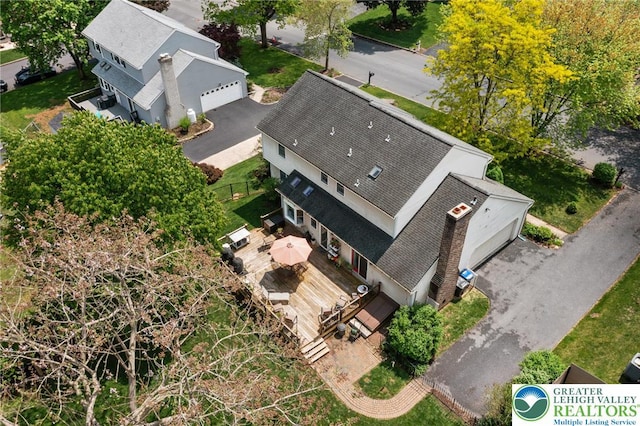 view from above of property