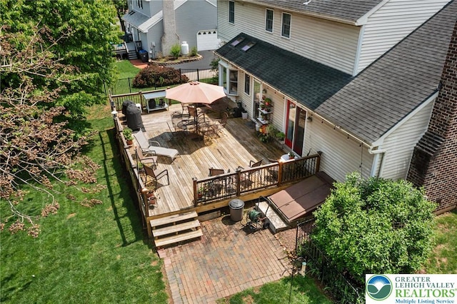 view from above of property