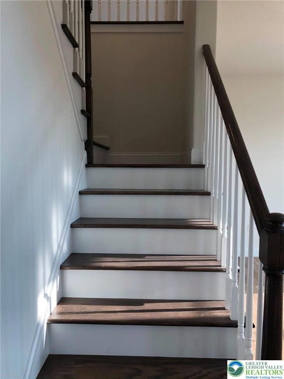 65 Island Ct, Williams Twp, PA 18042 - staircase with wood finished floors