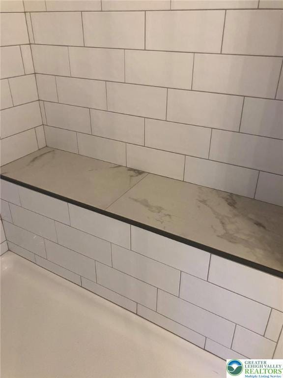 65 Island Ct, Williams Twp, PA 18042 - bathroom with marble look tile flooring