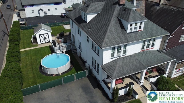 view from above of property