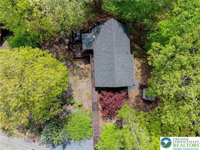 view from above of property
