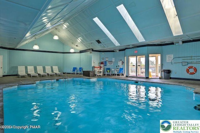2171 Lancaster Dr, Lehman Twp, PA 18324 - indoor community pool with a skylight