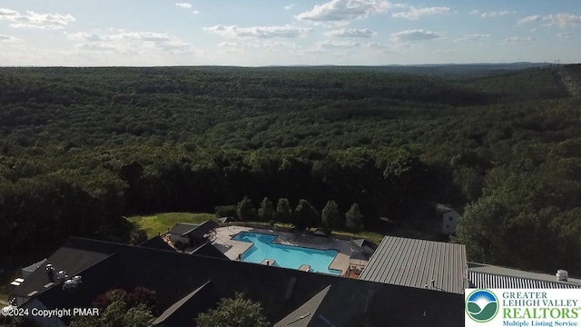 2171 Lancaster Dr, Lehman Twp, PA 18324 - bird's eye view of a forest and a pool area
