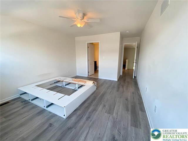 306 Redclover Ln, Upper Macungie Twp, PA 18104 - bedroom with baseboards, wood finished floors, and ceiling fan