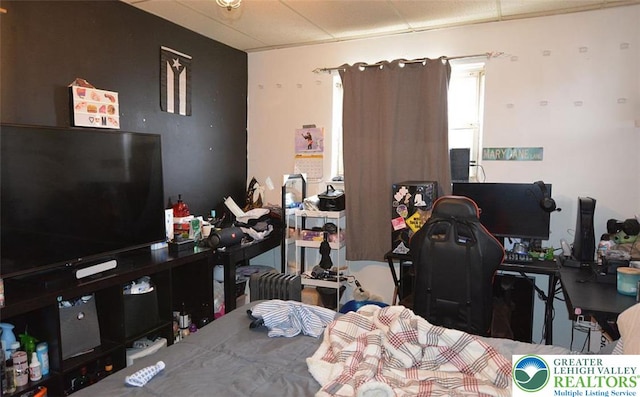 bedroom with a desk