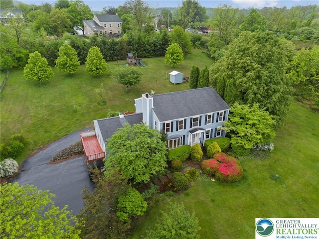 view from above of property