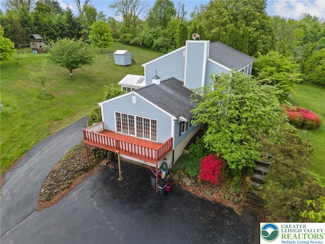 view of subject property