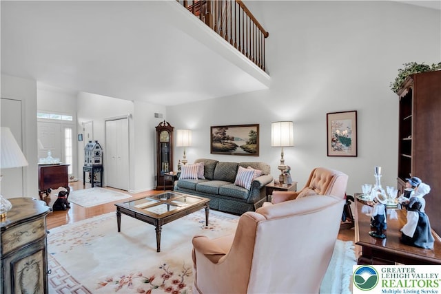 living room featuring wood finished floors
