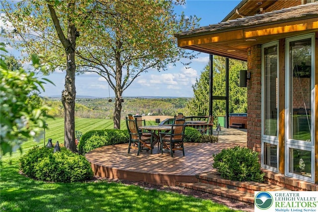 2342 Bobby Ct, South Whitehall Twp, PA 18069 - view of patio / terrace with outdoor dining area and a deck