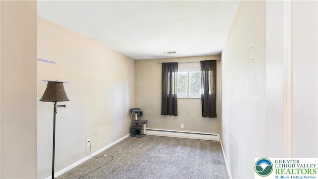 4168 Orefield Rd, South Whitehall Twp, PA 18104 - carpeted spare room featuring baseboard heating and baseboards