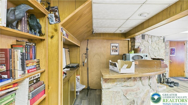 4168 Orefield Rd, South Whitehall Twp, PA 18104 - reception with a paneled ceiling and wood walls
